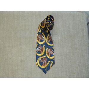 Renaissance Necktie Horses Blue Hand Made‎ Men's Tie Novelty